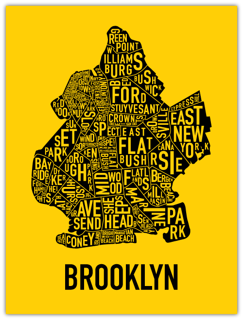 brooklyn nieghborhood poster