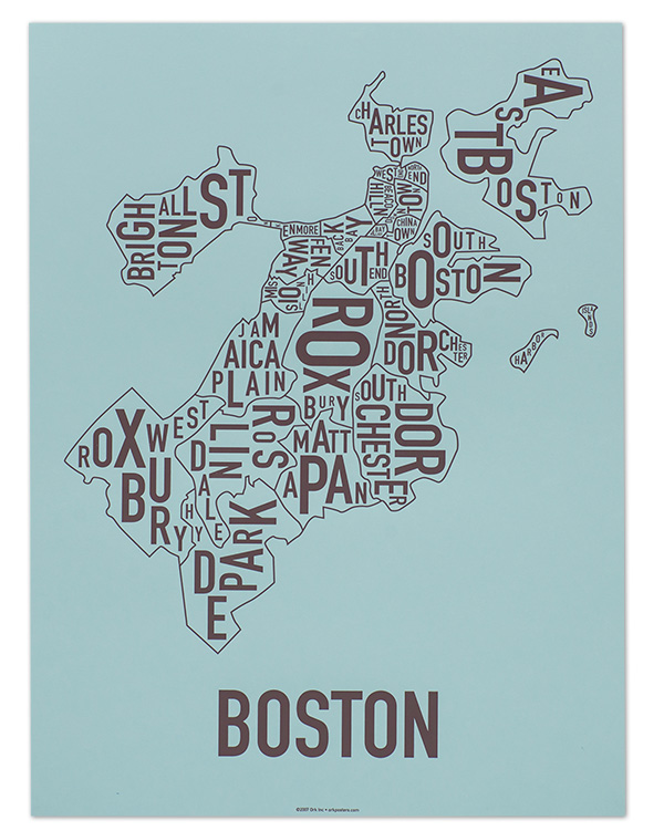 boston nieghborhood poster