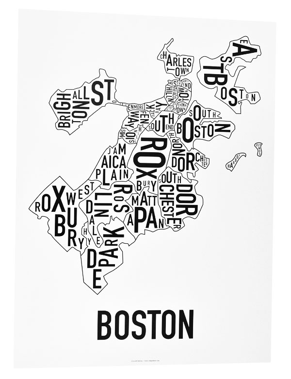 boston nieghborhood poster