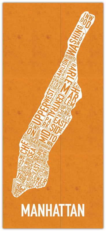 manhattan nieghborhood poster
