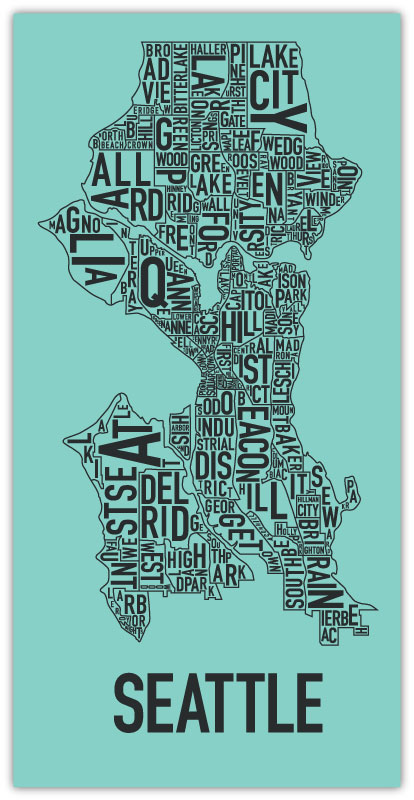 seattle nieghborhood poster