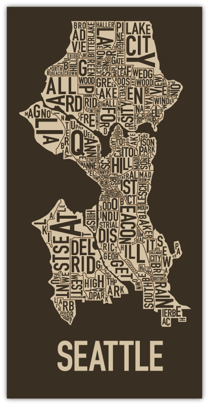 seattle nieghborhood poster