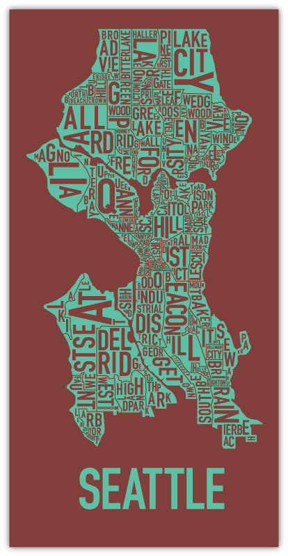 seattle nieghborhood poster